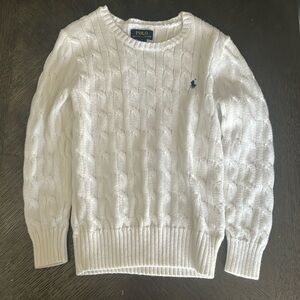 Polo by Ralph Lauren White Cable Knit Sweater